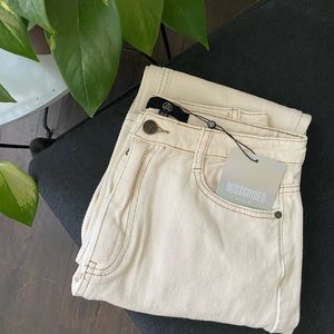 Off-white Missguided denim boyfriend jeans